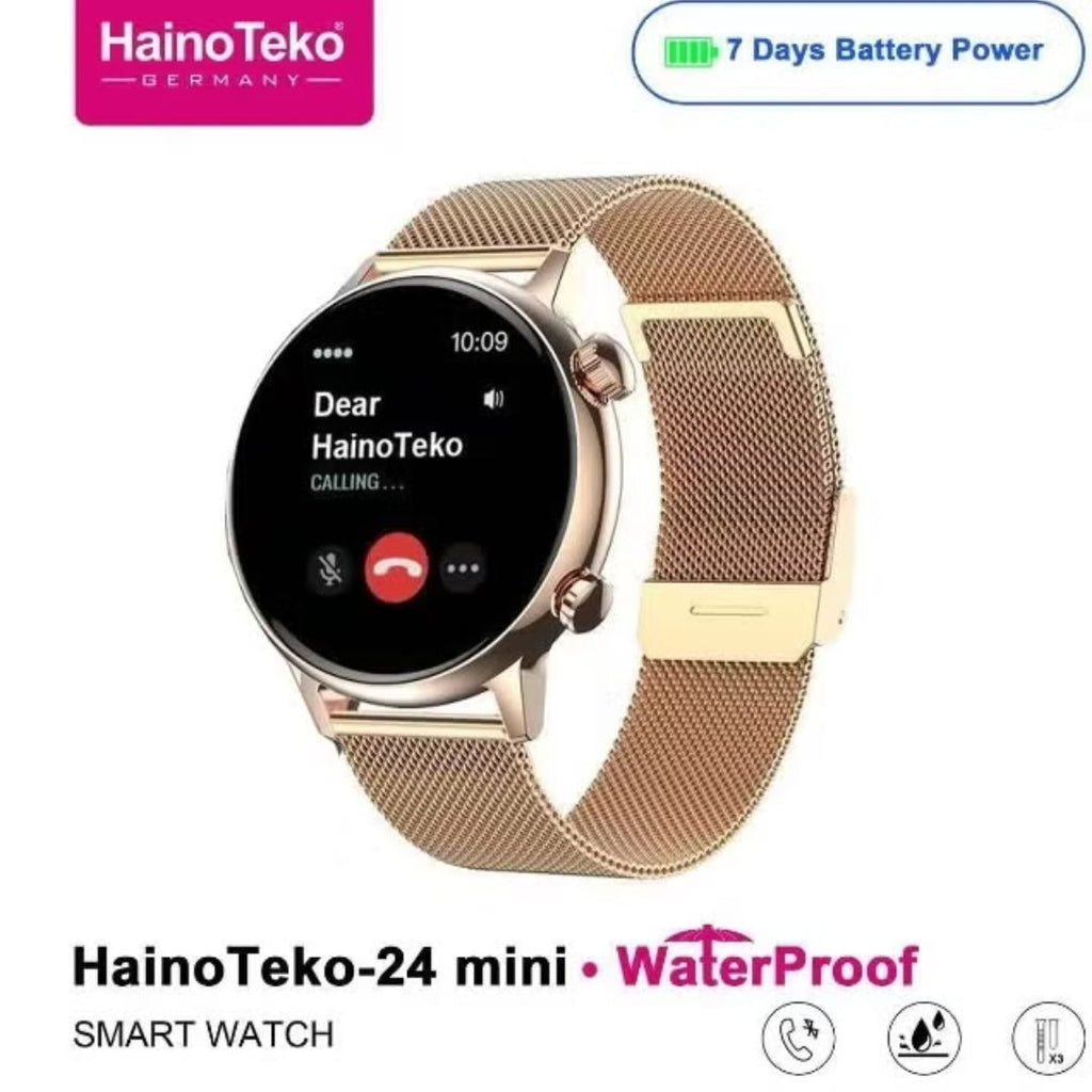 HainoTeko-24 Mini – Smartwatch AMOLED Élégante pour Femme avec Appels Bluetooth