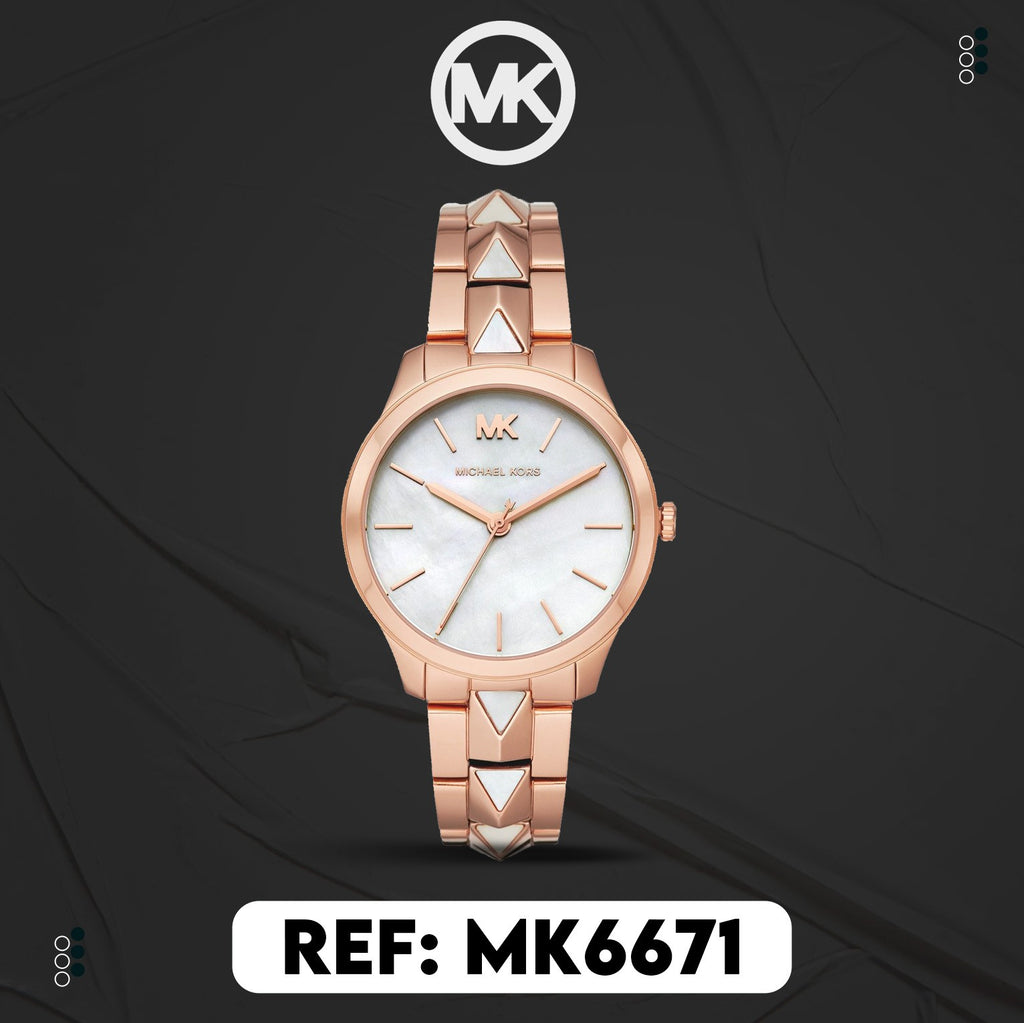 Michael Kors Runway MK6671 – Montre Femme avec Cadran en Nacre Véritable