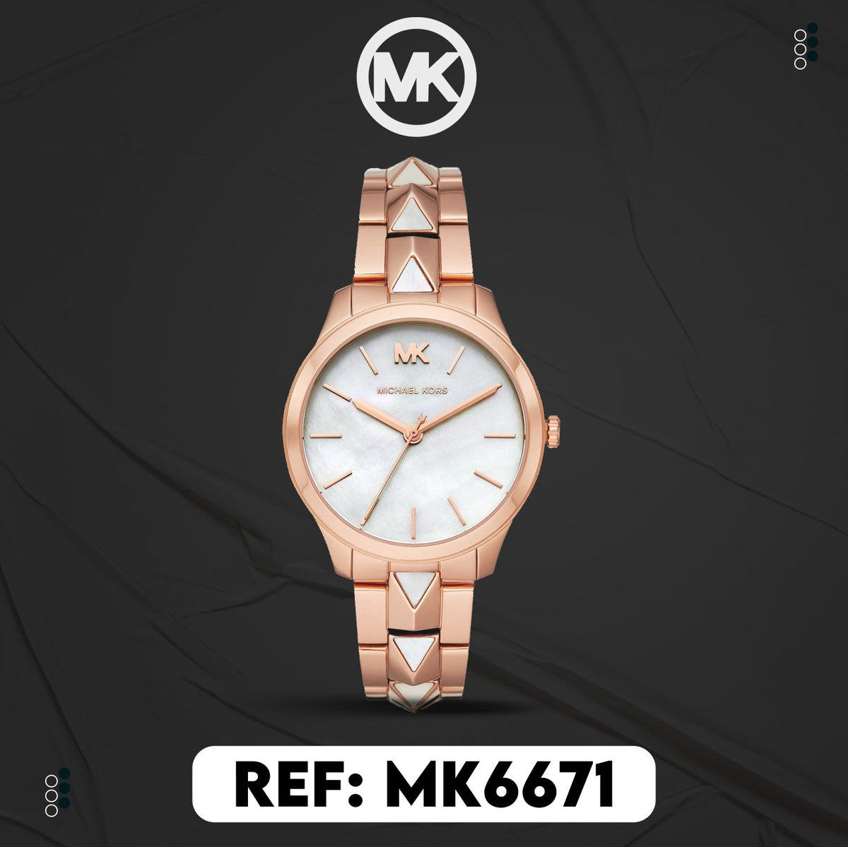 Michael Kors Runway MK6671 – Montre Femme avec Cadran en Nacre Véritable