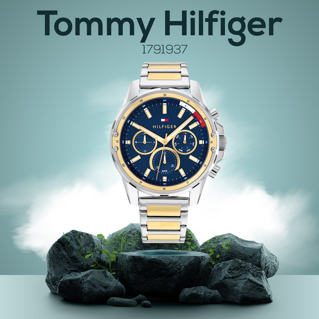 Tommy Hilfiger 1791937 – Montre  Quartz avec Bracelet Bicolore en Acier Inoxydable