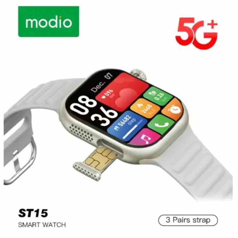 Modio ST15 5G – Smartwatch Android Avec SIM , GPS , Caméra Rotative 8MP, 6Go/64Go |