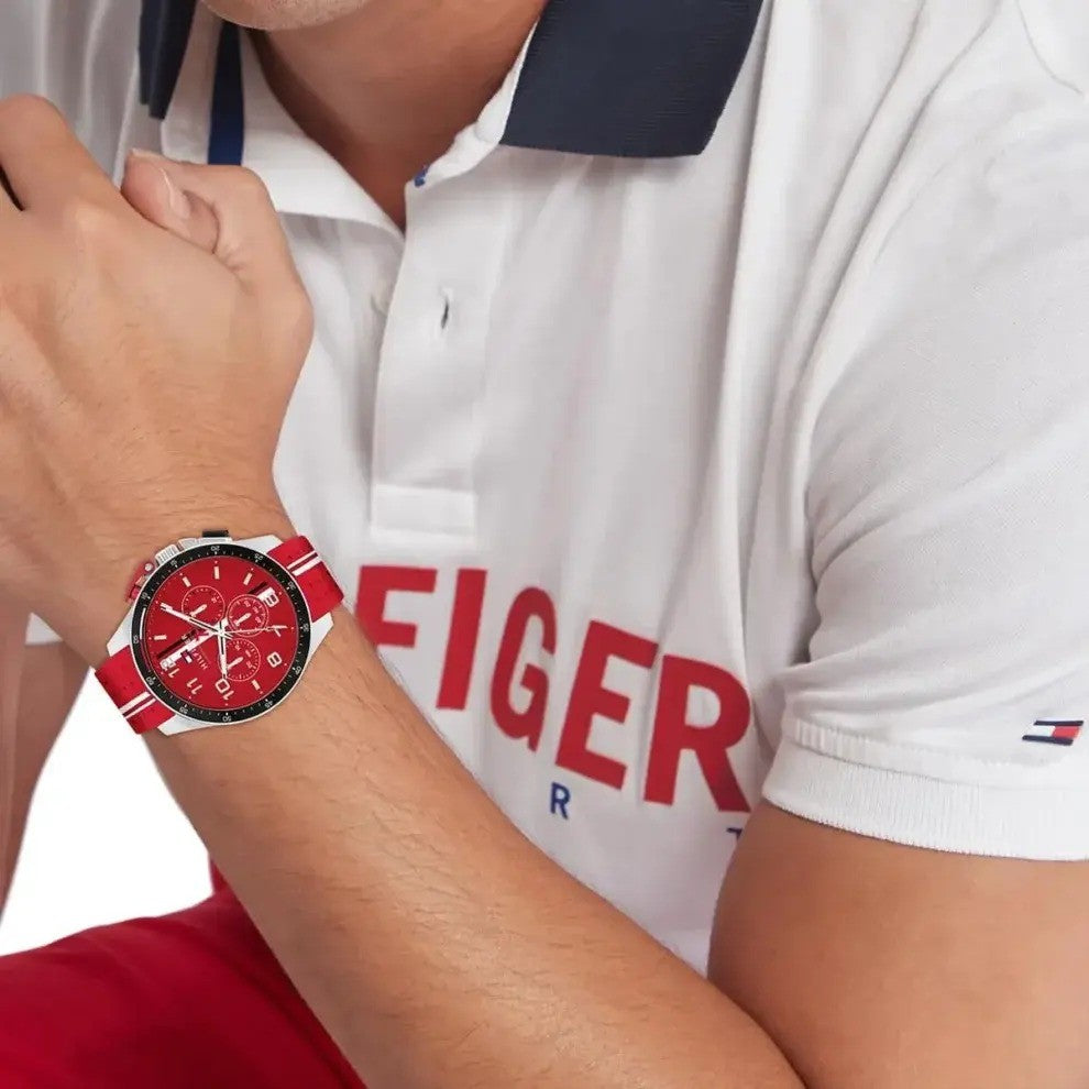 Tommy Hilfiger Bank 1792170 – Montre Homme Racing Chronographe Quartz