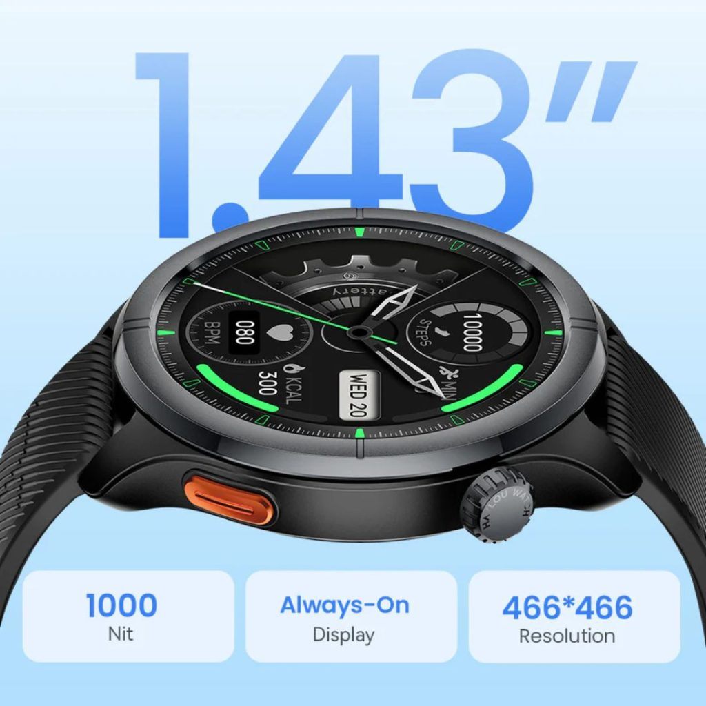 HAYLOU Solar Neo 2 – Smartwatch AMOLED 1.43” AOD  avec Appels Bluetooth