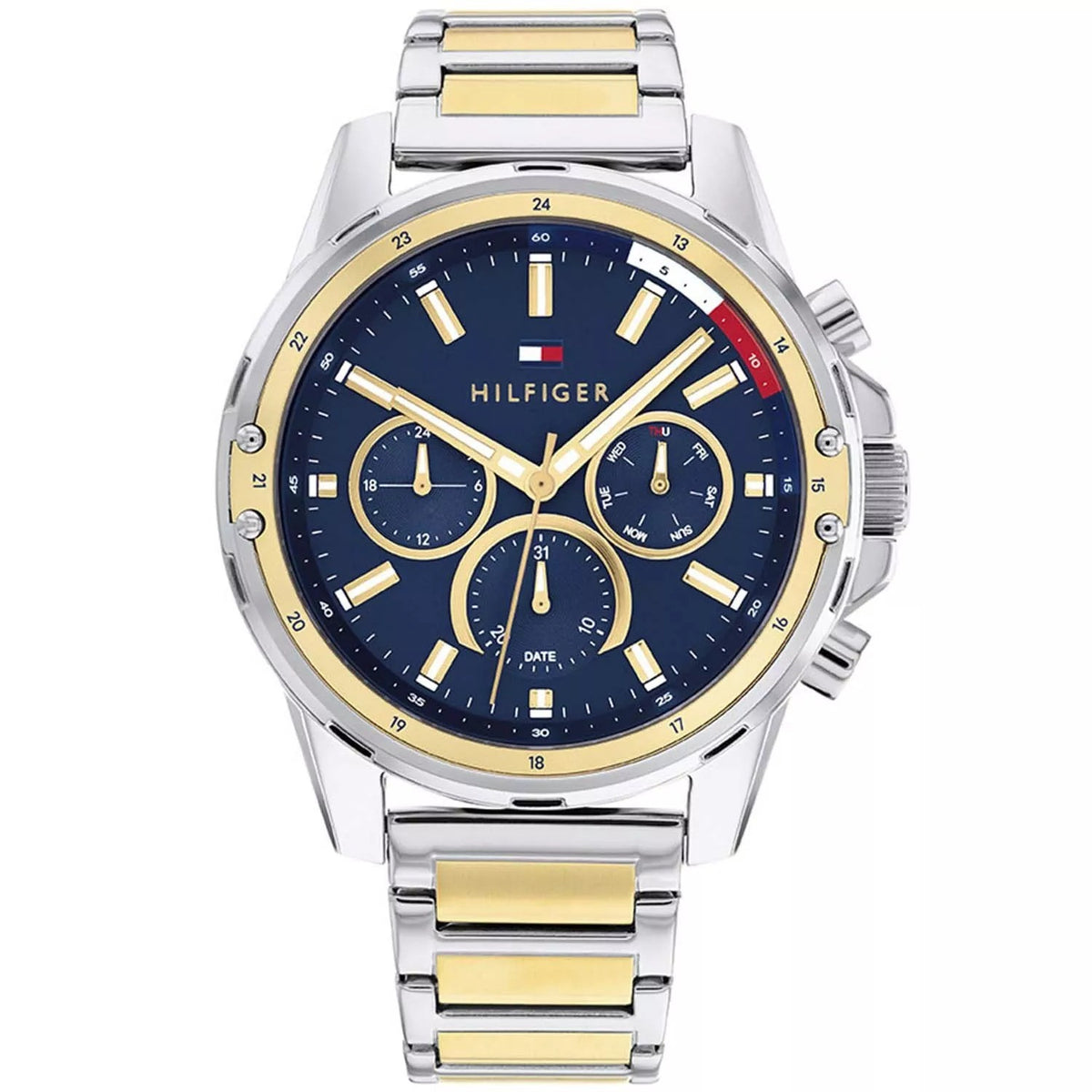 Tommy Hilfiger 1791937 – Montre  Quartz avec Bracelet Bicolore en Acier Inoxydable