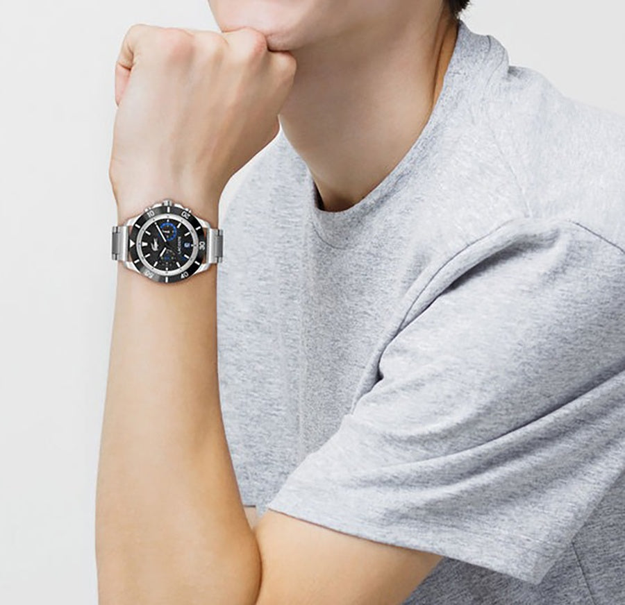 Lacoste 2011342 – Montre Homme Chronographe Quartz 44 mm en Acier Inoxydable