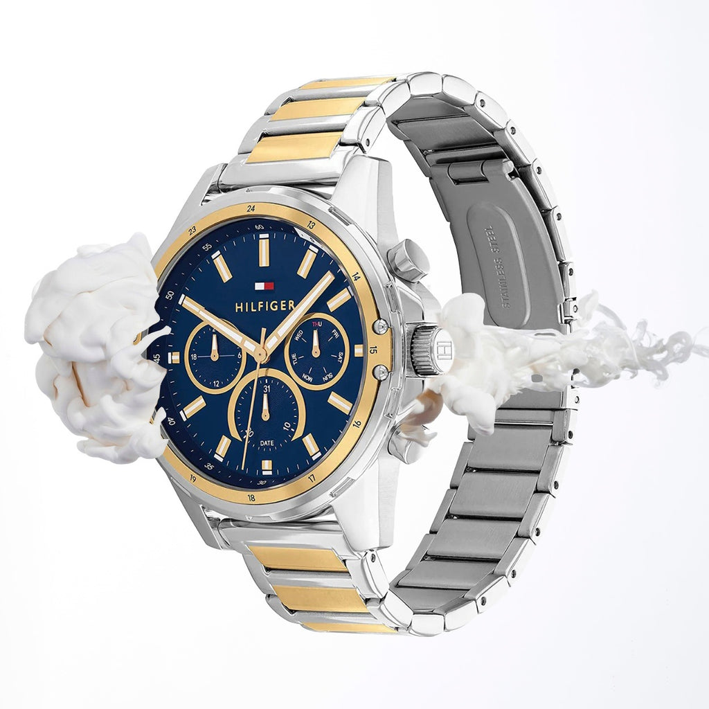 Tommy Hilfiger 1791937 – Montre  Quartz avec Bracelet Bicolore en Acier Inoxydable