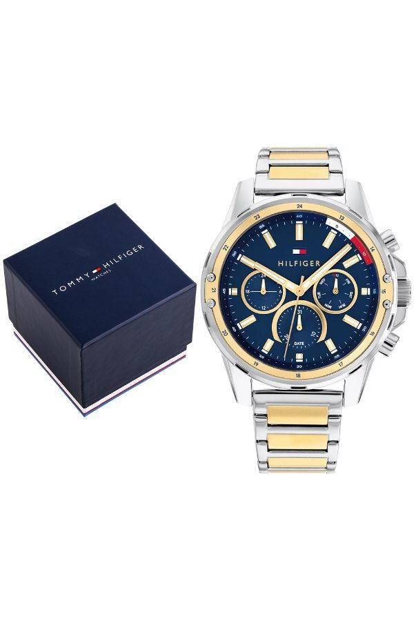 Tommy Hilfiger 1791937 – Montre  Quartz avec Bracelet Bicolore en Acier Inoxydable