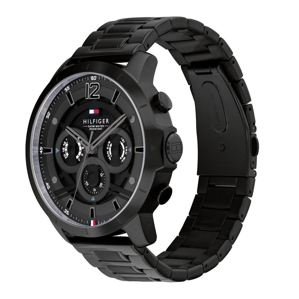 Tommy Hilfiger 1710494 – Montre pour  Homme en Acier-  Noir
