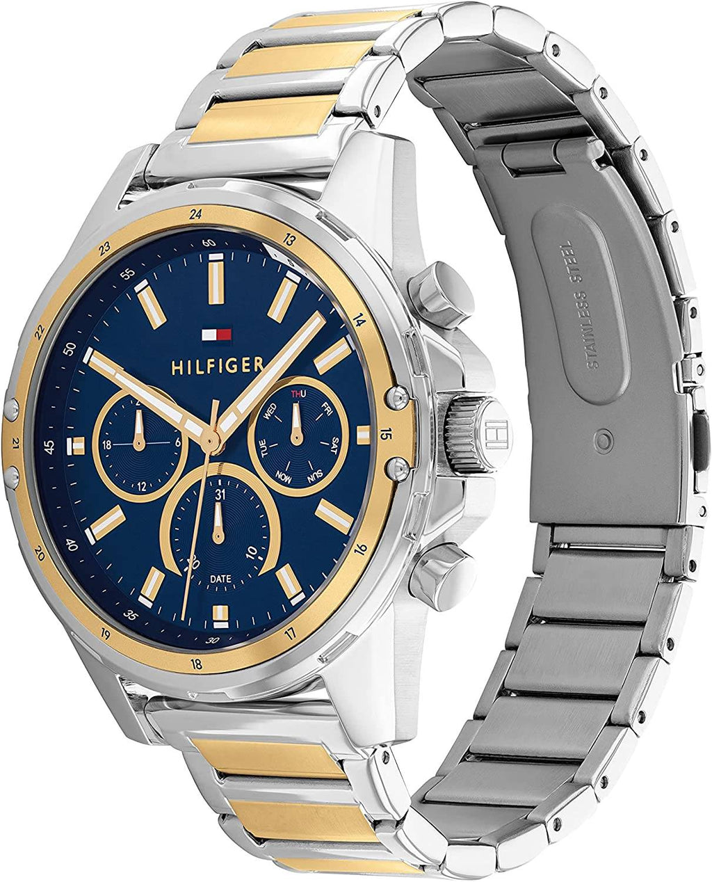 Tommy Hilfiger 1791937 – Montre  Quartz avec Bracelet Bicolore en Acier Inoxydable