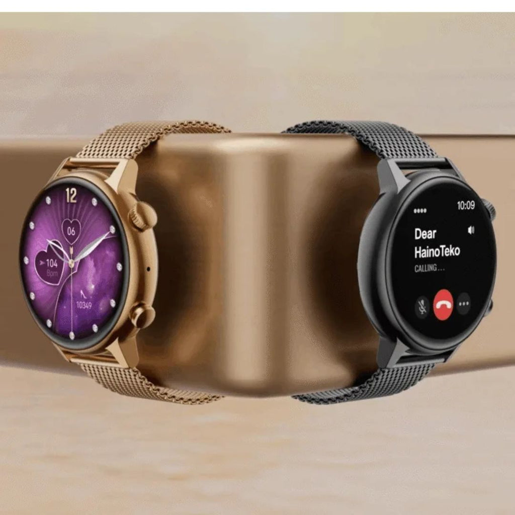 HainoTeko-24 Mini – Smartwatch AMOLED Élégante pour Femme avec Appels Bluetooth