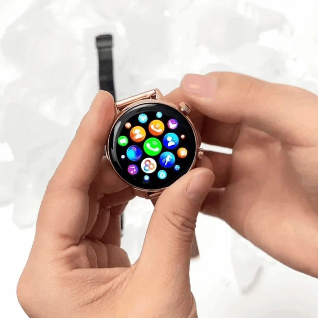 HainoTeko-24 Mini – Smartwatch AMOLED Élégante pour Femme avec Appels Bluetooth