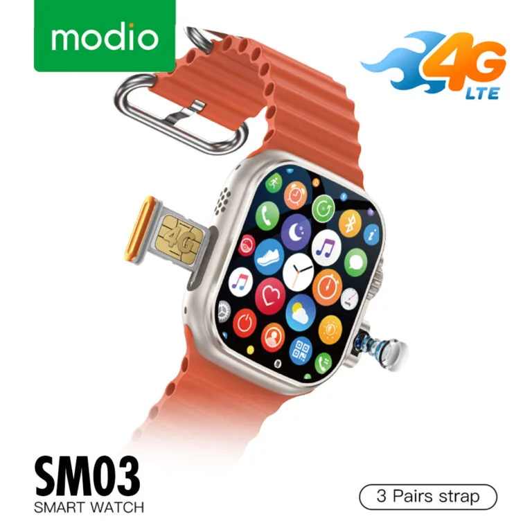 Modio SM03 – Montre Connectée avec Carte SIM , Caméra Et  Appels Autonomes