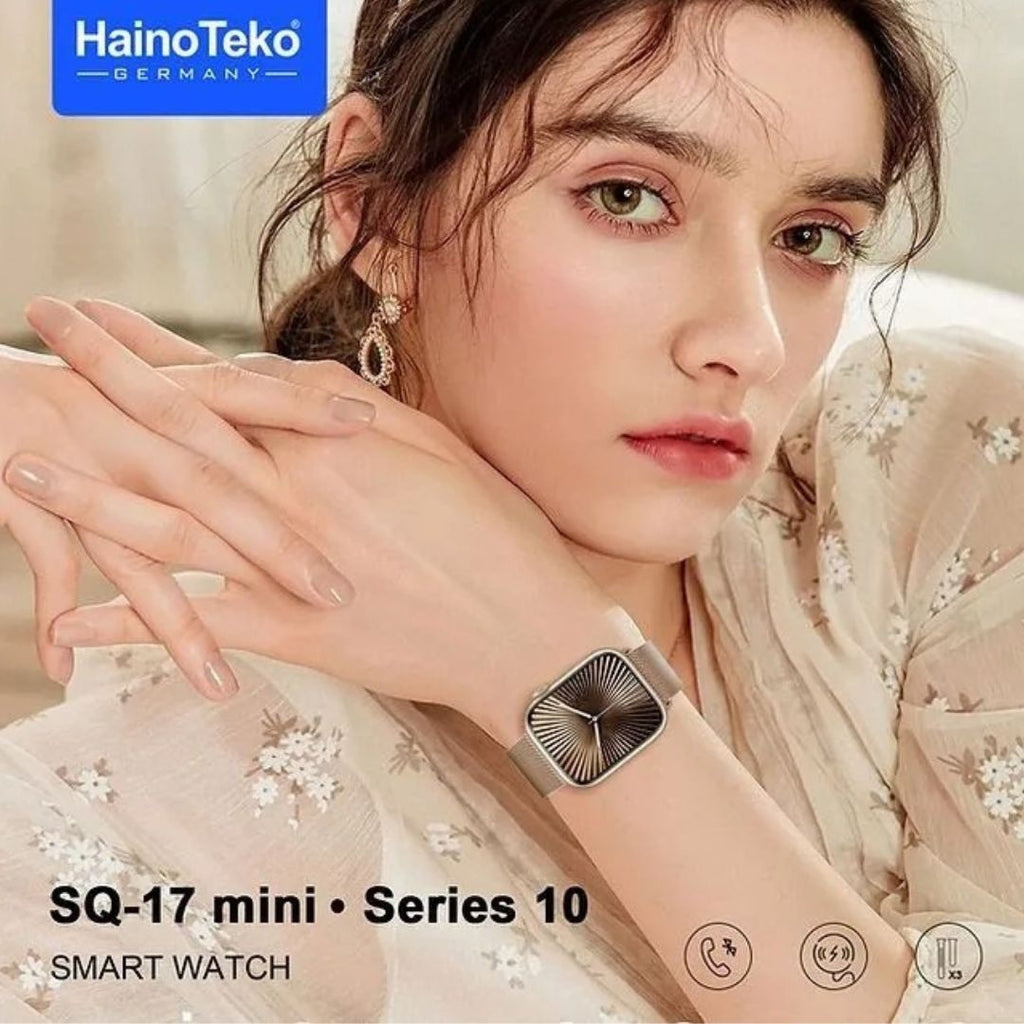 HainoTeko SQ-17 Mini – Smartwatch AMOLED avec Appels Bluetooth et 3 Bracelets Inclus
