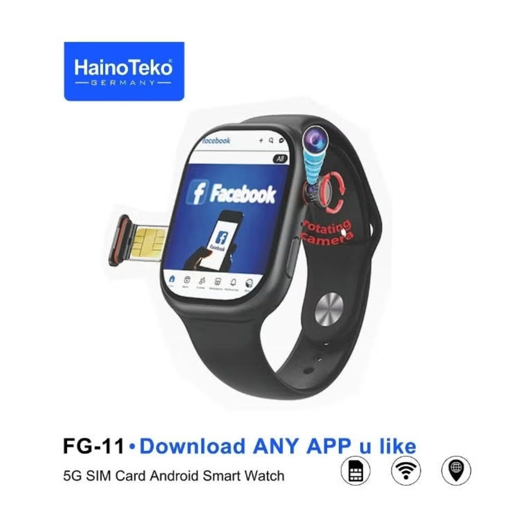 HainoTeko FG-11 – Smartwatch Android 5G ,  GPS , Caméra Rotative ,  4GB + 64GB
