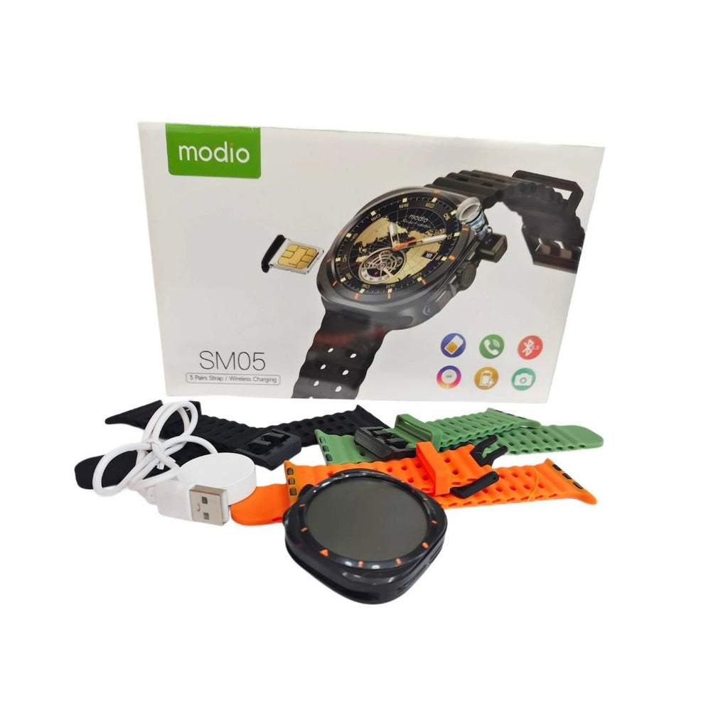 Modio SM05 – Smartwatch Bluetooth avec Carte SIM, Appels HD Et  Recharge Sans Fil