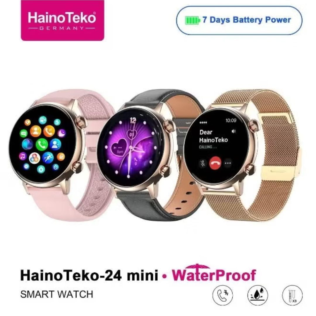 HainoTeko-24 Mini – Smartwatch AMOLED Élégante pour Femme avec Appels Bluetooth