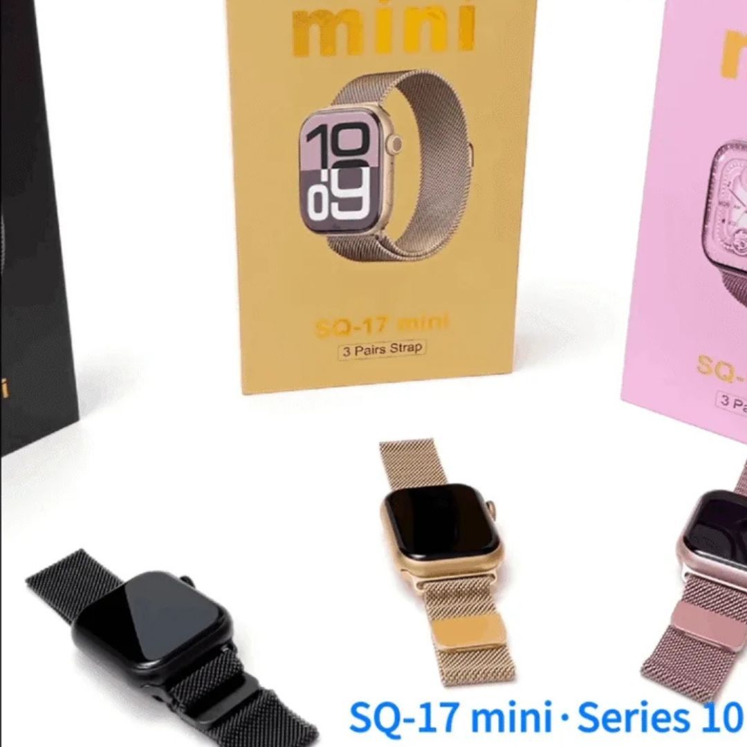 HainoTeko SQ-17 Mini – Smartwatch AMOLED avec Appels Bluetooth et 3 Bracelets Inclus