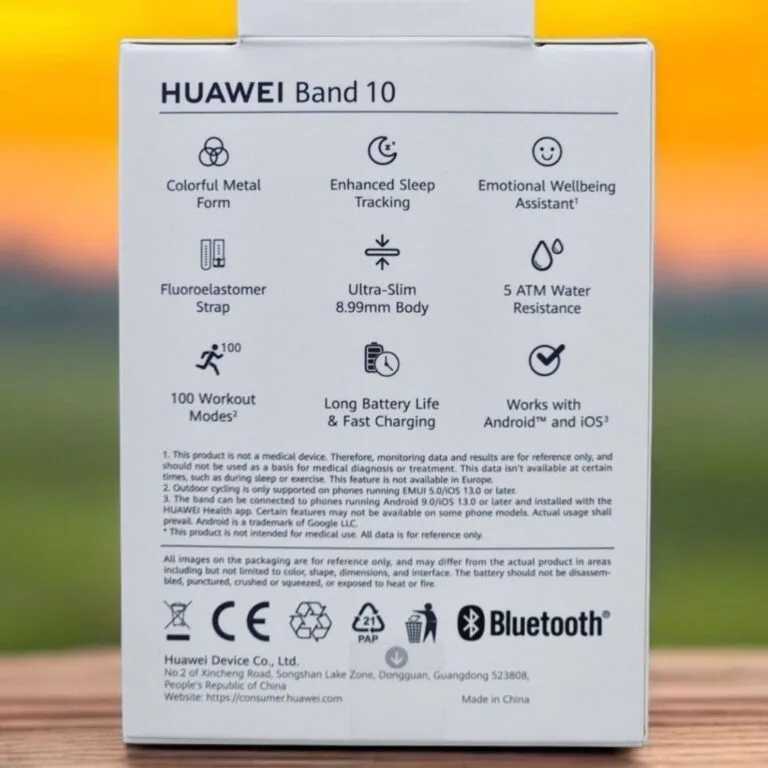 HUAWEI Band 10 – Bracelet Connecté Premium ,100 Modes Sport , Autonomie 14 Jours