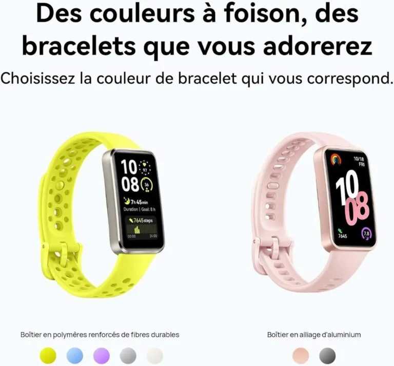 HUAWEI Band 10 – Bracelet Connecté Premium ,100 Modes Sport , Autonomie 14 Jours