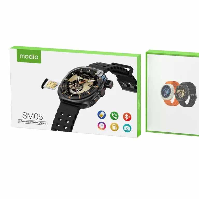 Modio SM05 – Smartwatch Bluetooth avec Carte SIM, Appels HD Et  Recharge Sans Fil