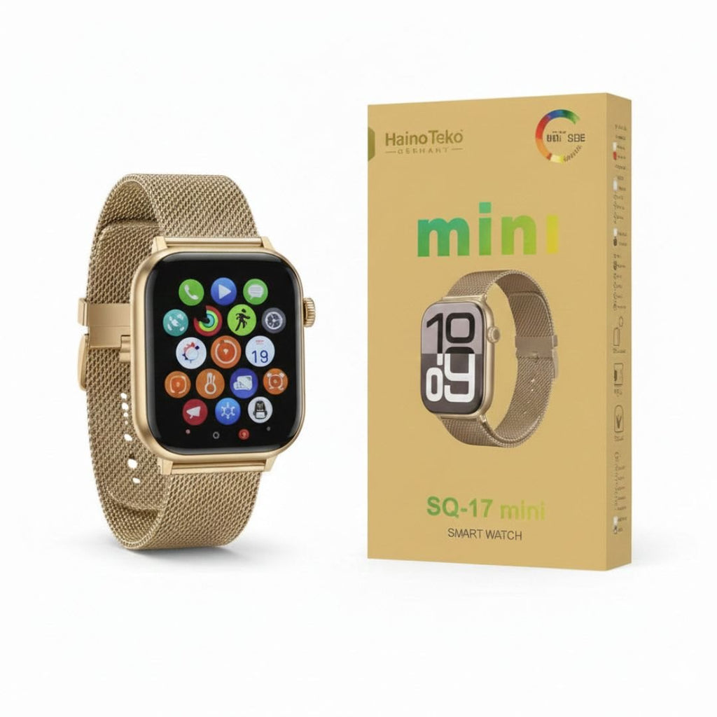 HainoTeko SQ-17 Mini – Smartwatch AMOLED avec Appels Bluetooth et 3 Bracelets Inclus