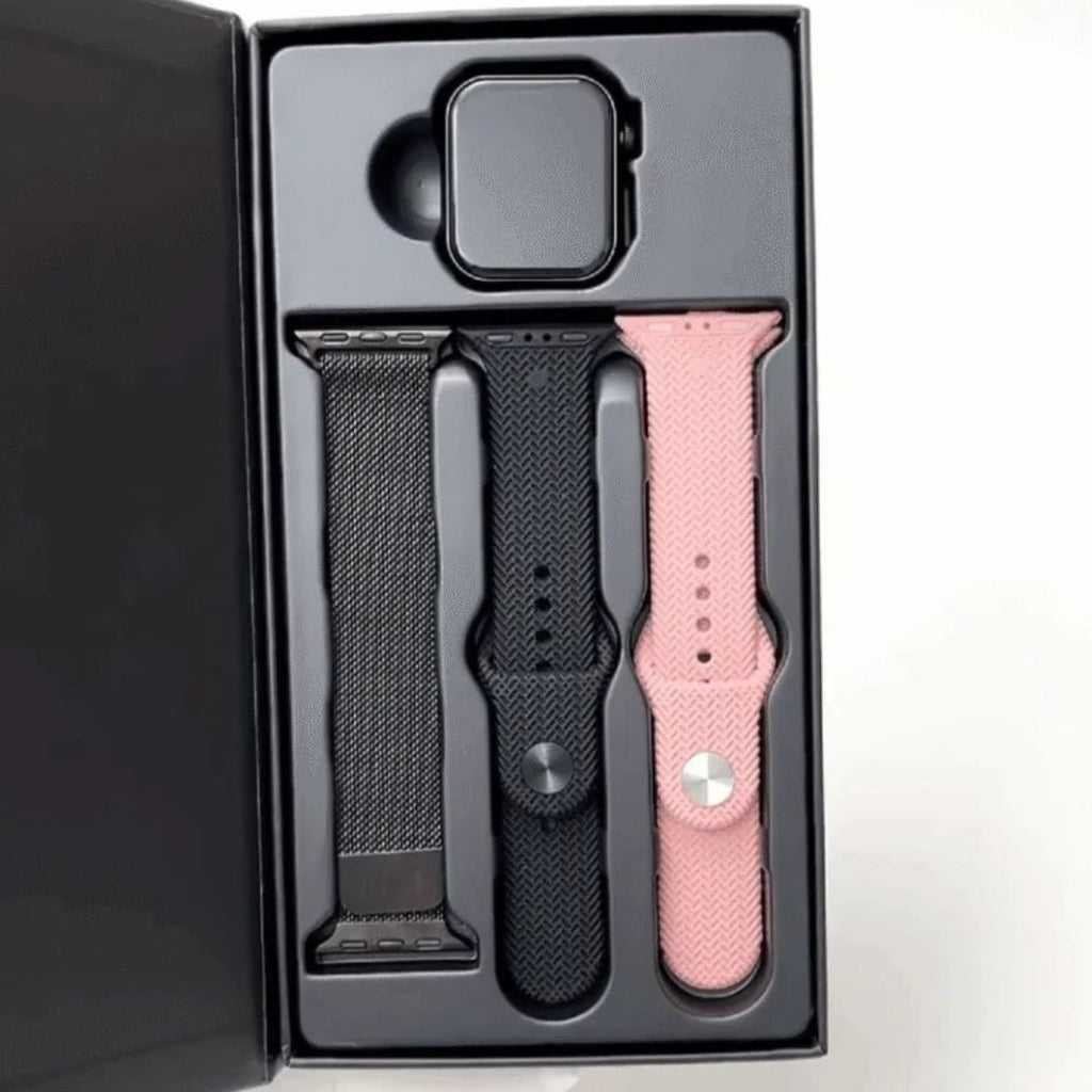 HainoTeko SQ-17 Mini – Smartwatch AMOLED avec Appels Bluetooth et 3 Bracelets Inclus