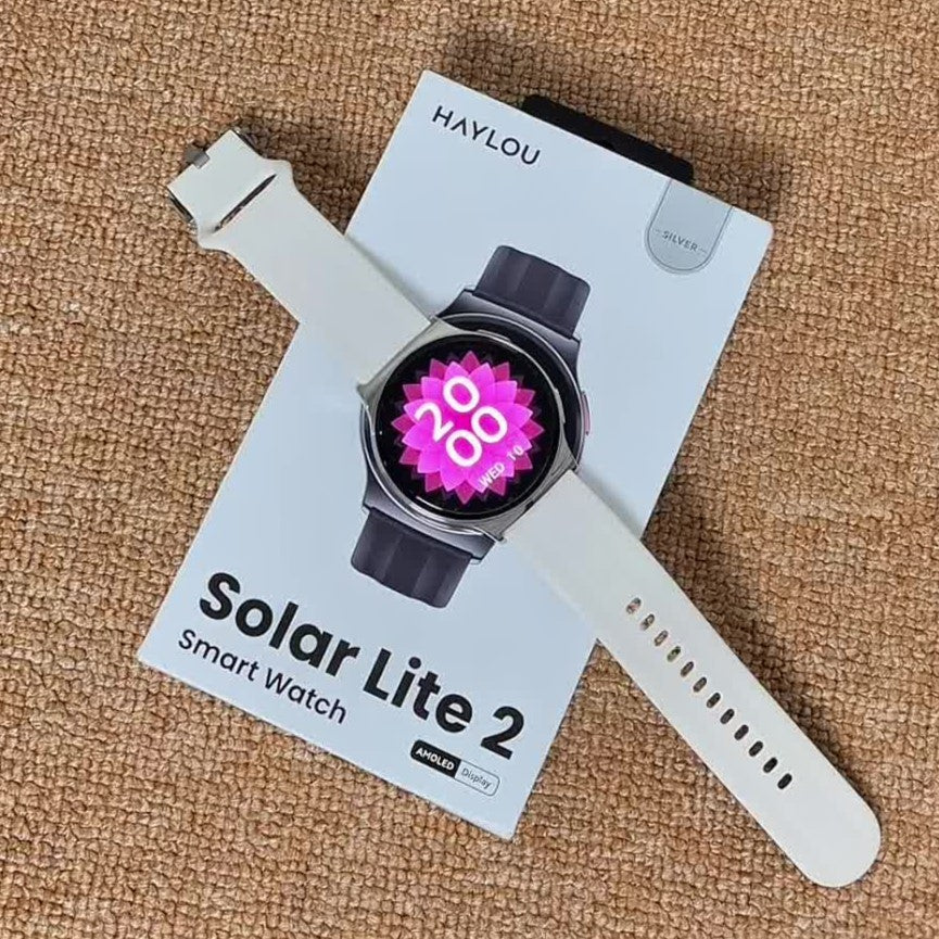 HAYLOU Solar Lite 2 – Smartwatch AMOLED 1,43", Jusqu'à 30 Jours d'Autonomie