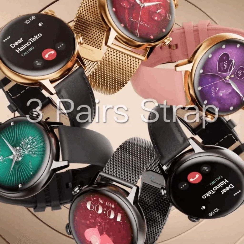 HainoTeko-24 Mini – Smartwatch AMOLED Élégante pour Femme avec Appels Bluetooth