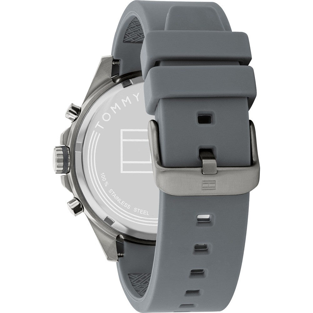 Tommy Hilfiger 1791937 – Montre Quartz avec Bracelet Silicone -Silver