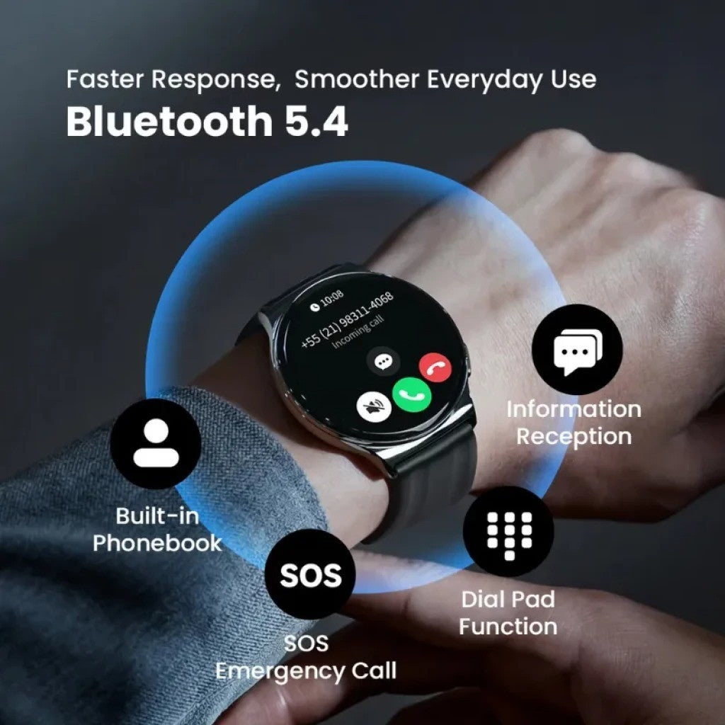 HAYLOU Solar Lite 2 – Smartwatch AMOLED 1,43", Jusqu'à 30 Jours d'Autonomie