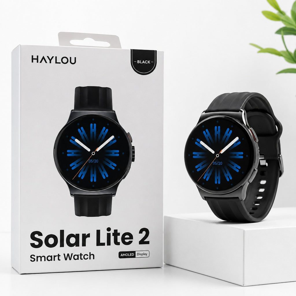 HAYLOU Solar Lite 2 – Smartwatch AMOLED 1,43", Jusqu'à 30 Jours d'Autonomie