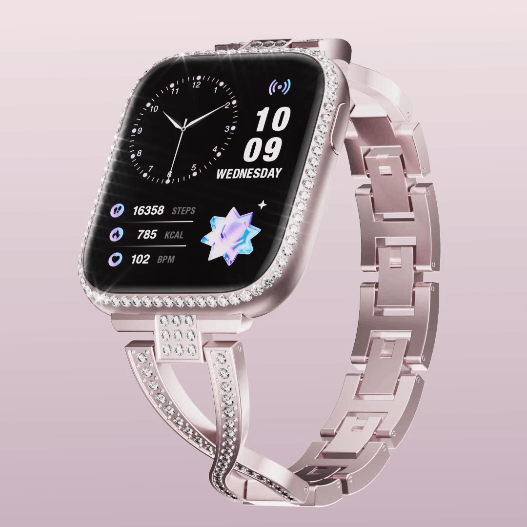 HainoTeko-8 – Montre Connectée Femme AMOLED, IP68 et 3 Bracelets Interchangeables