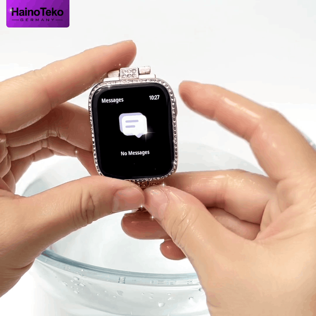 HainoTeko-8 – Montre Connectée Femme AMOLED, IP68 et 3 Bracelets Interchangeables
