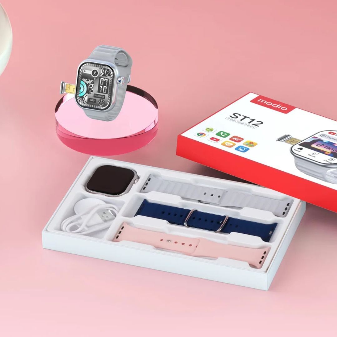 Modio ST12 – Smartwatch 4G , Carte Sim Avec Wifi , Gps , Bluetooth , 4/64 GB