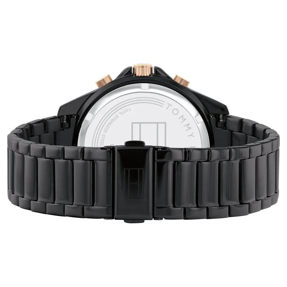 Tommy Hilfiger 1791858 – Montre Homme avec Bracelet en Acier Inoxydable Noir